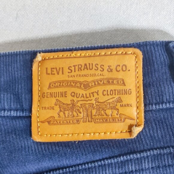 Levi's corduroy pants women's sz W28/L26 purplish blue wedgie straight white tab - Picture 5 of 16